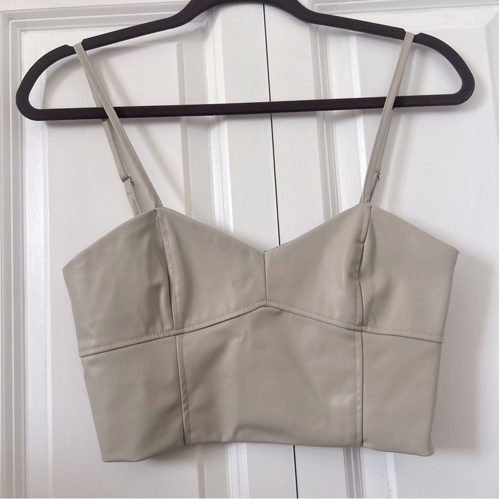 Zara Beige Crop Top